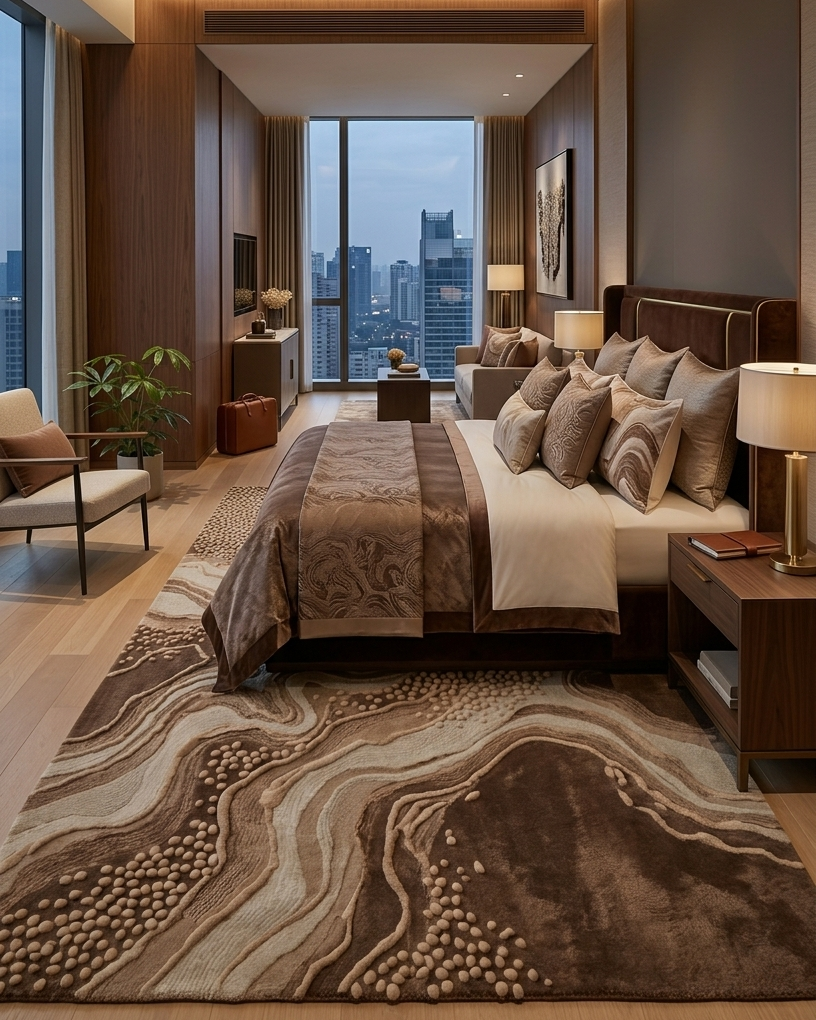 COCOA RIFT HAND-TUFTED RUG
