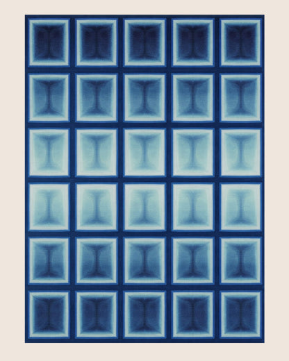 OCEAN MATRIX HAND-KNOTTED RUG