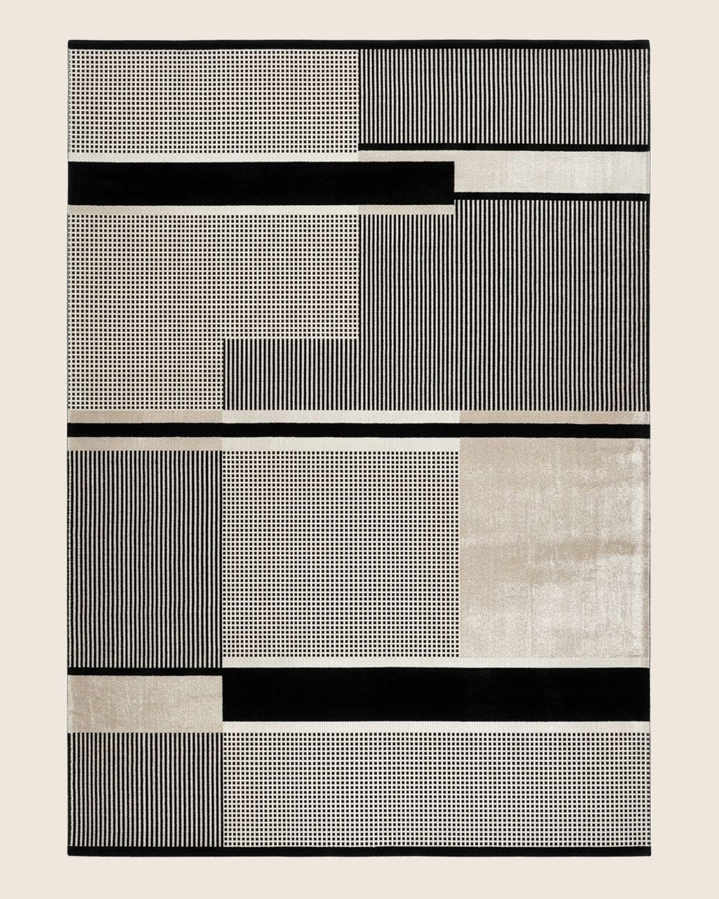 QUADRANT NOIR HAND-TUFTED RUG